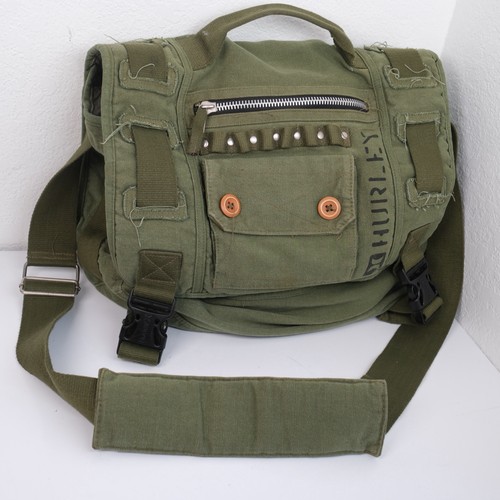 Vtg hurley y2k military - military, canvas